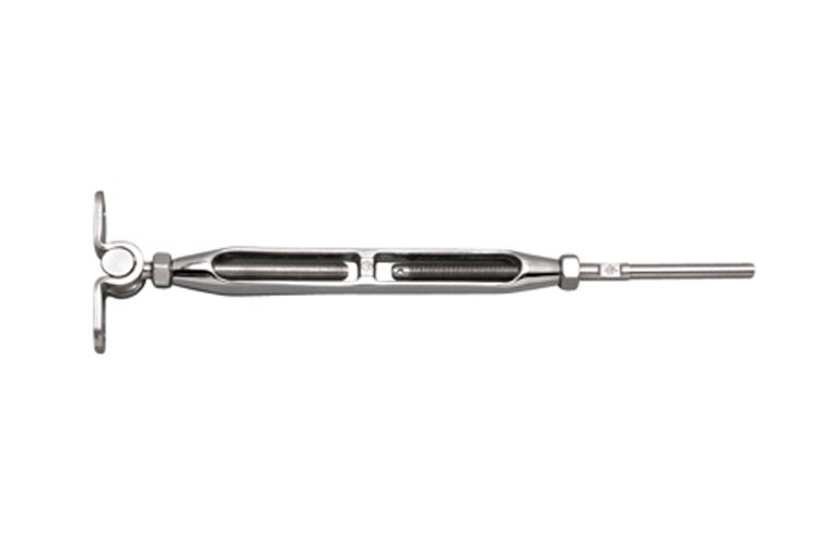 Stainless Steel Wall Mount & Hand Swage Stud - Open Body, Turnbuckle, S0798-H0703, S0798-H0705